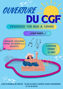 AFFICHE OUVERTURE CUB GYMNIQUE DE FRANCE