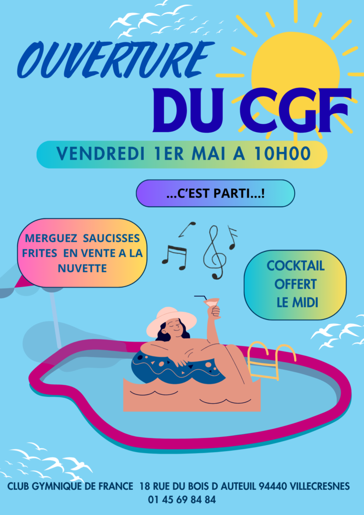 AFFICHE OUVERTURE CUB GYMNIQUE DE FRANCE