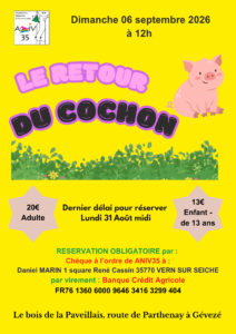 Le retour du Cochon 06 septembre 2026